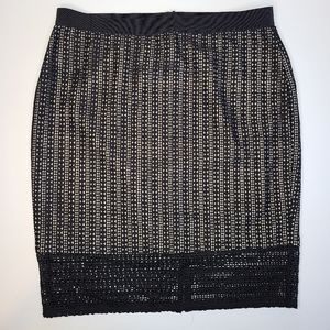 Ann Taylor Lace Overlay Skirt